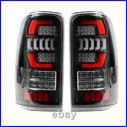 For 2000-2006 Chevy Suburban Tahoe GMC Yukon LED Tail Lights Lamp Clear Len Pair