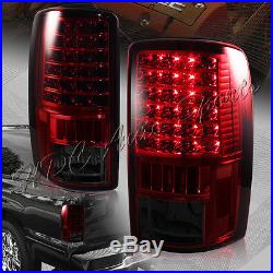 For 2000-2006 Chevy Tahoe Suburban 1500 2500 LED Red/Smoke Rear Tail Lights Lamp