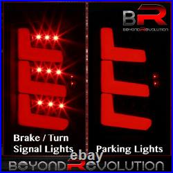 For 2000-2006 Gmc Yukon Denali Tahoe Black LED Tail Lights LED Rear Brake Lamps