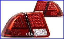 For 2001 2002 2003 2004 2005 Honda Civic 4 Door Sedan LED Tail Lights Lamps Red