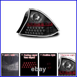 For 2001-2003 Honda Civic 2 Door Coupe LED Tail Lights Rear Brake Lamps Pairs