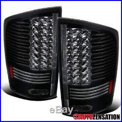 For 2002-2006 Dodge Ram 1500 2500 3500 Black LED Tail Lights Brake Lamps Pair