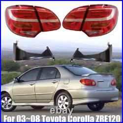 For 200308 Toyota Corolla ZRE120 Red / Clear + cover bases Led Tail Lights Lamp