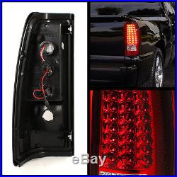 For 2003 2004 2005 2006 Silverado Red Clear LED Tail Lights Lamps Left+Right Set