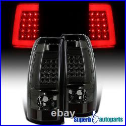 For 2003-2006 Chevy Silverado 1500 2500 3500 LED Tube Brake Tail Lights SMOKE