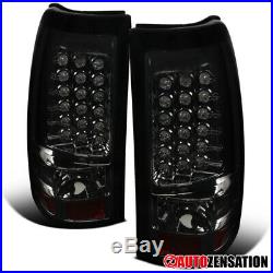 For 2003-2006 Chevy Silverado 1500 2500 Smoke Full LED Tail Lights Brake Lamps