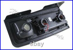 For 2003-2009 Hummer H2 Black Housing Clear Lens LED Rear Brake Tail Lights Lamp