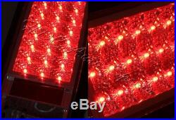 For 2003-2009 Hummer H2 Red/Smoke Lens Full LED Rear Brake Stop Tail Lights Lamp