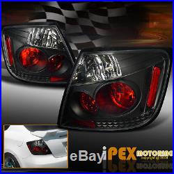For 2004-2007 Scion TC Dual Halo Projector LED Headlights + Tail Lights Black