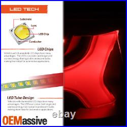 For 2004-2008 Acura TSX LED Light Bar Tail Lights Brake Lamp Black Housing