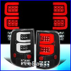 For 2004-2008 Ford F150/lobo Pair Black Housing Dual 3d Led Bar Tail Light/lamps