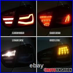 For 2005-2008 BMW 3-Series E90 325i 328i Slick Black LED DRL Tail Lights 06 07