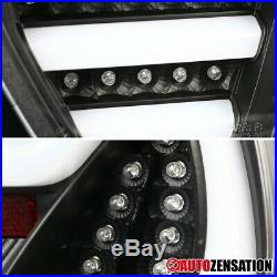 For 2005-2008 BMW 3-Series E90 Black Clear Tail Brake Lights with LED DRL Bar Tube