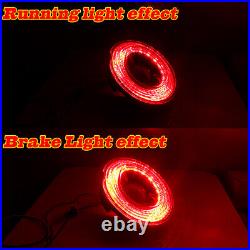 For 2005-2013 Chevrolet Corvette C6 LED Red Halo Ring Rear Brake Tail Lights 4PC