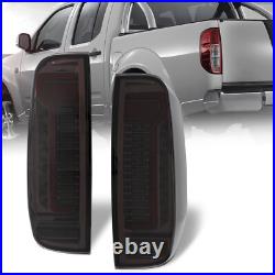 For 2005-2014 Nissan Navara D40 Frontier Smoke LED Tail Lights Brake Lamps Pair