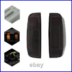 For 2005-2014 Nissan Navara D40 Frontier Smoke LED Tail Lights Brake Lamps Pair
