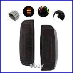 For 2005-2014 Nissan Navara D40 Frontier Smoke LED Tail Lights Brake Lamps Pair