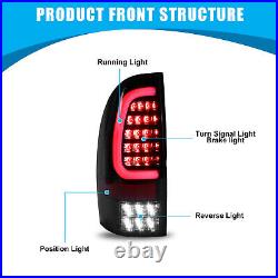 For 2005-2015 Toyota Tacoma Black Clear Lens Turn Signal Lamps LED Tail Lights
