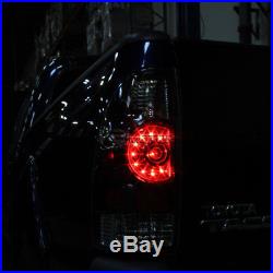 For 2005-2015 Toyota Tacoma Black LED Tail Lights Rear Brake Stop Lamps Assembly