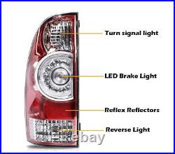 For 2005-2015 Toyota Tacoma Pair LED Tail Lights Brake Stop Lamps Left+Right Set