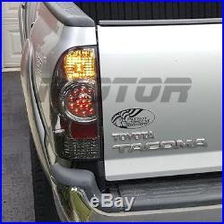 For 2005-2015 Toyota Tacoma PickUp LED Smoke Rear Brake Tail Lights Pair