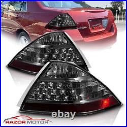 For 2006 2007 Honda Accord LX/EX/EXL Sedan Smoke Rear Brake Tail Lights Pair