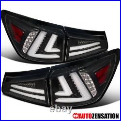 For 2006-2008 Lexus IS250 IS350 LED DRL Bar Black LED Tail Brake Lights