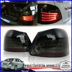 For 2007-12 Toyota Vios Yaris Sedan Belta Led Tail light Rear Lamp Smoke Color