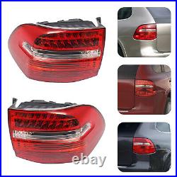 For 2007-2010 Porsche Cayenne Rear LED Tail Lights Brake Lamps Left+Right Pair