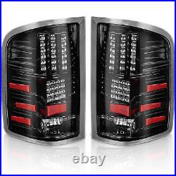 For 2007-2013 Chevy Silverado 1500 2500 LED Tail Lights Driving Lamps Clear Lens