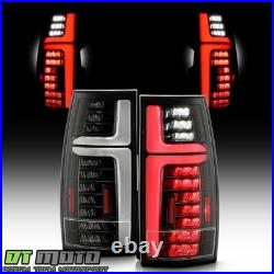 For 2007-2013 Chevy Suburban Tahoe Yukon Black Full LED TaiL Lights Brake Lamps