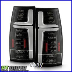 For 2007-2013 Chevy Suburban Tahoe Yukon Black Full LED TaiL Lights Brake Lamps