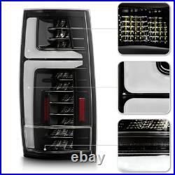 For 2007-2013 Chevy Suburban Tahoe Yukon Black Full LED TaiL Lights Brake Lamps