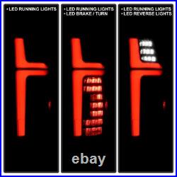 For 2007-2013 Chevy Suburban Tahoe Yukon Black Full LED TaiL Lights Brake Lamps