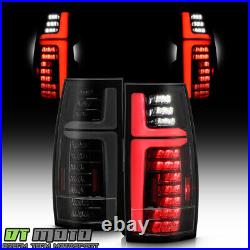 For 2007-2013 Chevy Suburban Tahoe Yukon Black Smoked Full LED TaiL Lights Lamps