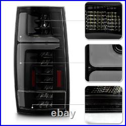 For 2007-2013 Chevy Suburban Tahoe Yukon Black Smoked Full LED TaiL Lights Lamps