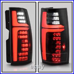 For 2007-2013 Chevy Suburban Tahoe Yukon Black Smoked Full LED TaiL Lights Lamps
