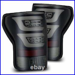 For 2007-2013 Toyota Tundra AlphaRex PRO-Series LED Tube Tail Lights Black Smoke