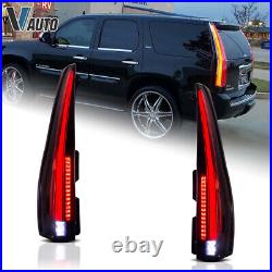 For 2007-2014 Cadillac Escalade LED Tail Lights Assembly Rear Lamp Smoked Tinted