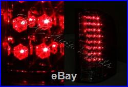 For 2007-2014 Chevy Silverado 1500 2500 3500 LED Black Housing Rear Tail Lights