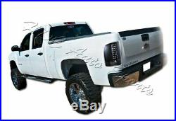 For 2007-2014 Chevy Silverado 1500 2500 3500 LED Black Housing Rear Tail Lights