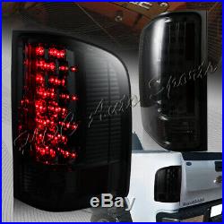 For 2007-2014 Chevy Silverado 1500 2500 3500 LED Smoke Lens Rear Tail Lights