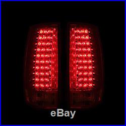 For 2007-2014 Chevy Suburban Tahoe GMC Yukon Black Metal LED Tail Lights Pair