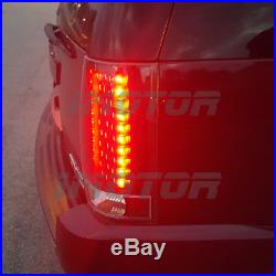 For 2007-2014 Chevy Suburban Tahoe GMC Yukon Black Metal LED Tail Lights Pair