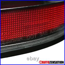 For 2008-2010 BMW E60 5-Series Slick Black LED DRL Bar Tail Brake Lights Pair