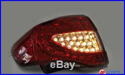 For 2008-2010 Toyota Corolla Altis LED Taillight Rear Lamps Red White 4pcs Pair