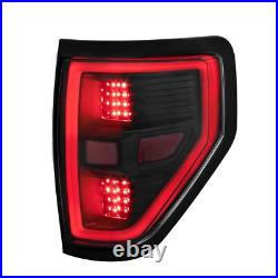 For 2009-2014 Ford F150 LED Tube Brake Lamp Smoke Lens Tail Lights Left & Right