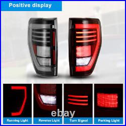 For 2009-2014 Ford F150 Pickup Brake Lamps Pairs Red LED Sequential Tail Lights