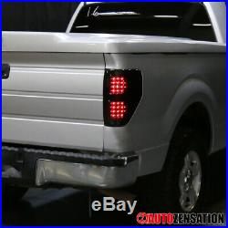 For 2009-2014 Ford F150 Smoke LED Tail Brake Lights Turn Signal Lamps Pair