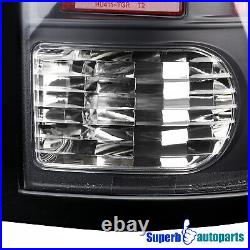 For 2009-2018 Dodge Ram 1500 10-18 2500 3500 LED Bar DRL Strip Tail Lights Black